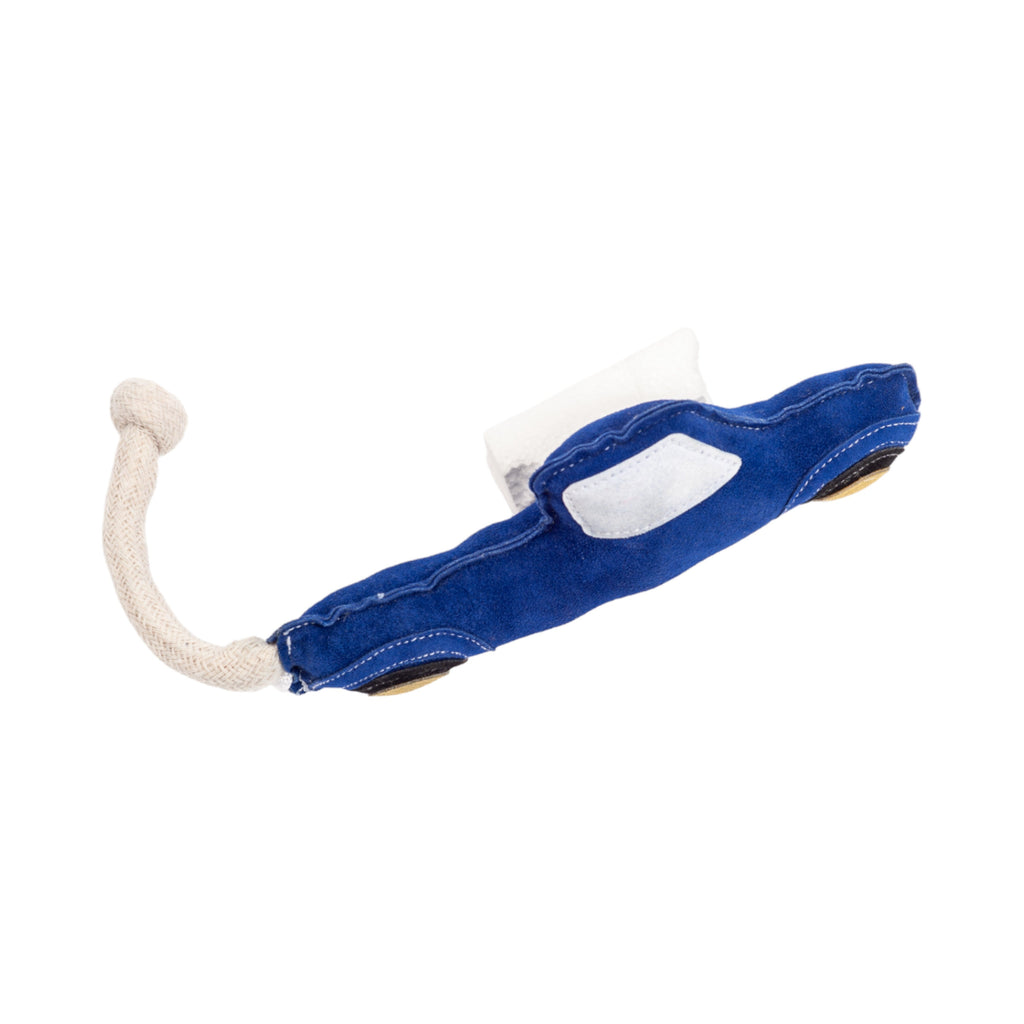 Country Living Faux Leather Blue Pickup Truck Dog Chew Toy, Durable, Safe and Non-Toxic
