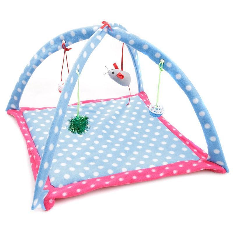 Cozycat Foldable Cartoon Cat Play Tent Hammock: The Ultimate Cat Haven Blue Wave Point