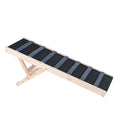 Dog Ramp, Folding Pet Ramp for Bed, Adjustable Dog Ramp for Small, Large, Old Dogs & Cats, Wooden Pet Ramp with 39.3" Long Ramp, Adjustable from 15" to 22", Suitable for Couch, Sofa, Car Defalut