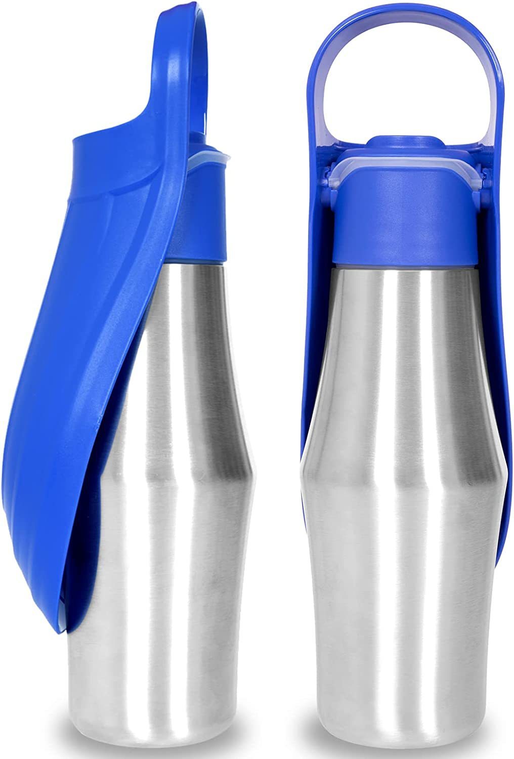 New Portable Pet Dog Water Bottle Soft Silicone Leaf Design For Dog Pets Outdoor Travel Drinking Bowls Water Dispenser Dark Blue