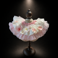 Pink White Floral Satin Lace Pet Bib Collar