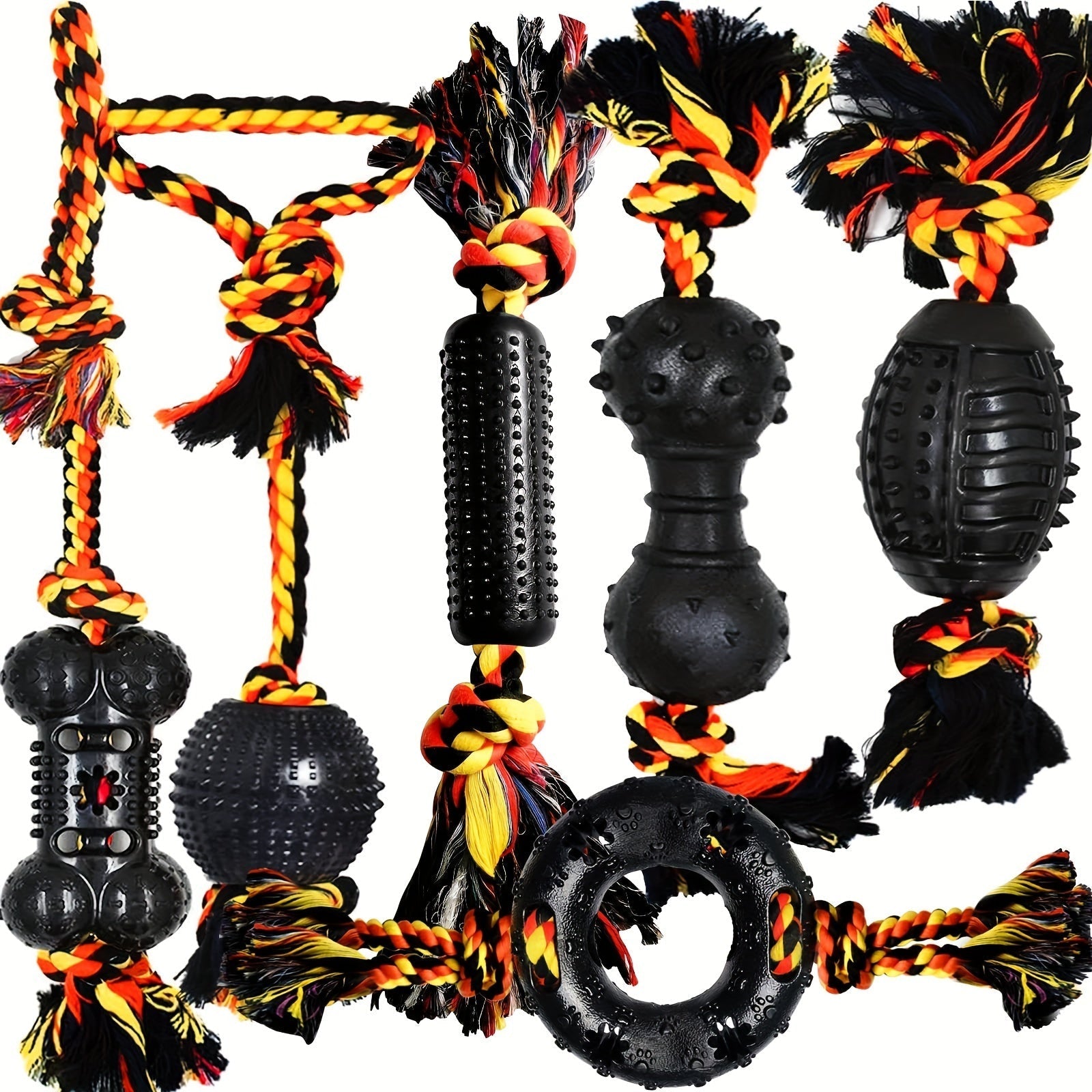 Dog Chew Toys for Small Breeds Rubber (6pcs)