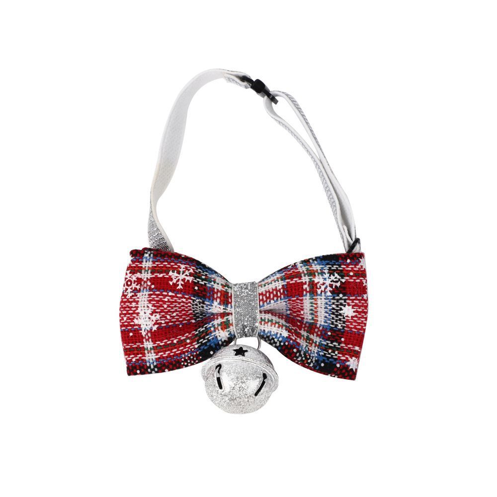 Christmas Triangle Pet Towel Santa Deer Print Dog Scarf Collar Premium Durable Fabric Holiday Decorative Bib For Pets Snowflake White Red Plaid Hat