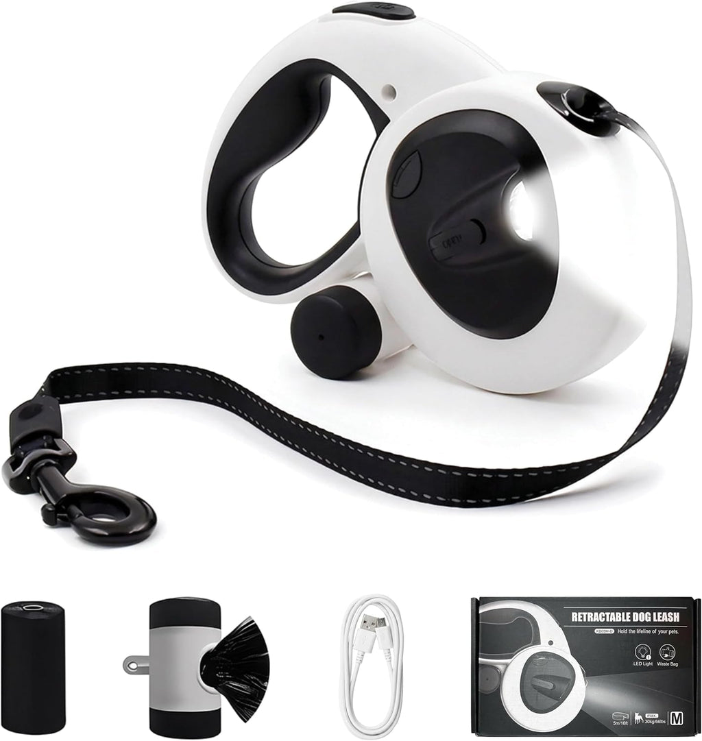 Retractable Dog Leash 16FT LED Light Heavy Duty Tangle Free Default Title
