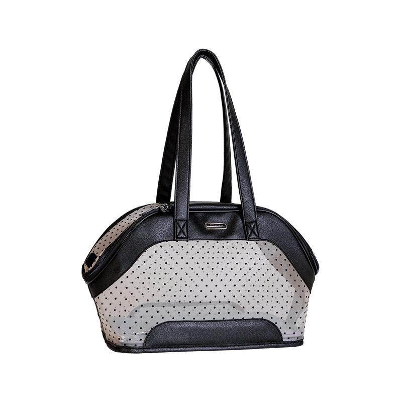 Portable Breathable Cat Travel Bag With Mesh Design - Perfect For Teddy Pomeranian Puppies And Cats Black