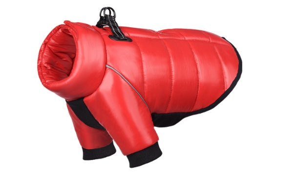 Pet Anti-light Warm New Article Clothing Winter Dog Down Jacket Waterproof Pets Clothes For Small Dogs Red Two feet