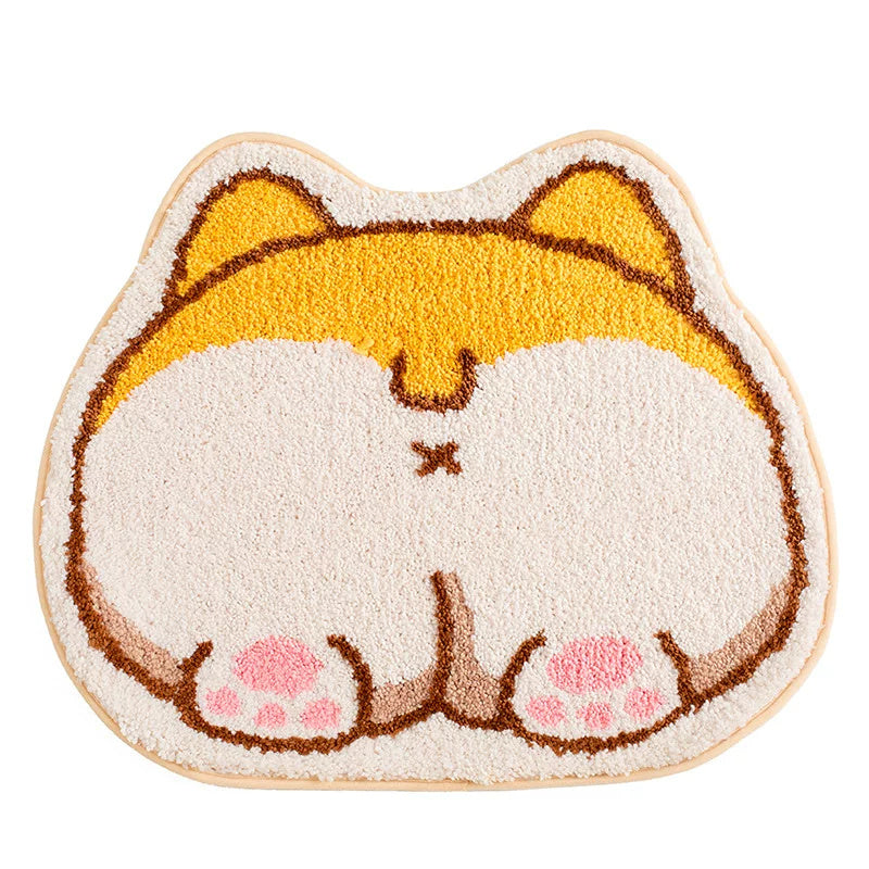 Cartoon Non-slip Floor Mats, Pet Carpets, Cat Mats, Sleeping Cat Cage Mats, Warm Cat Supplies H Suitable for cats and small do