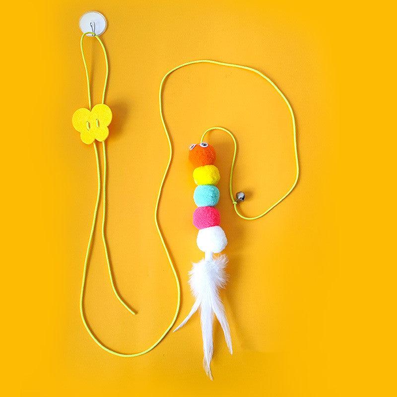 Retractable Catnip Self Hanging Cat Toys - Interactive Fun For Your Feline Friend Feather