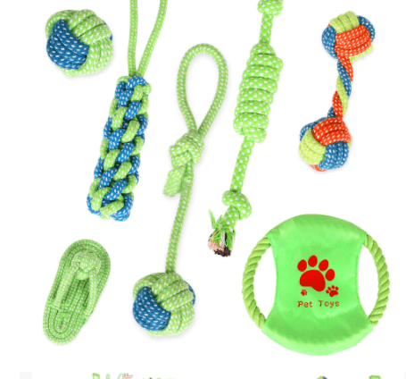 Durable Dog Rope Toys - 7 Exciting Variants For Chewing, Playing, And Dental Health 7Piece Set2