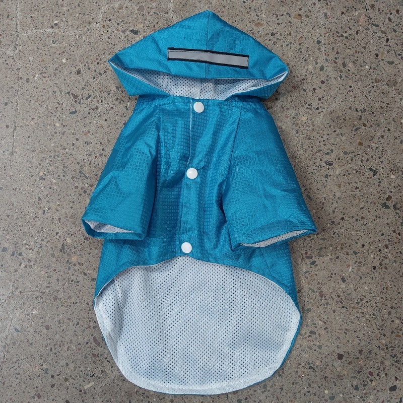 Dog Raincoat Reflective Waterproof Snowproof Pet Coat For Small Puppy Cats Raincoat Pets Supplies Blue With Buckle