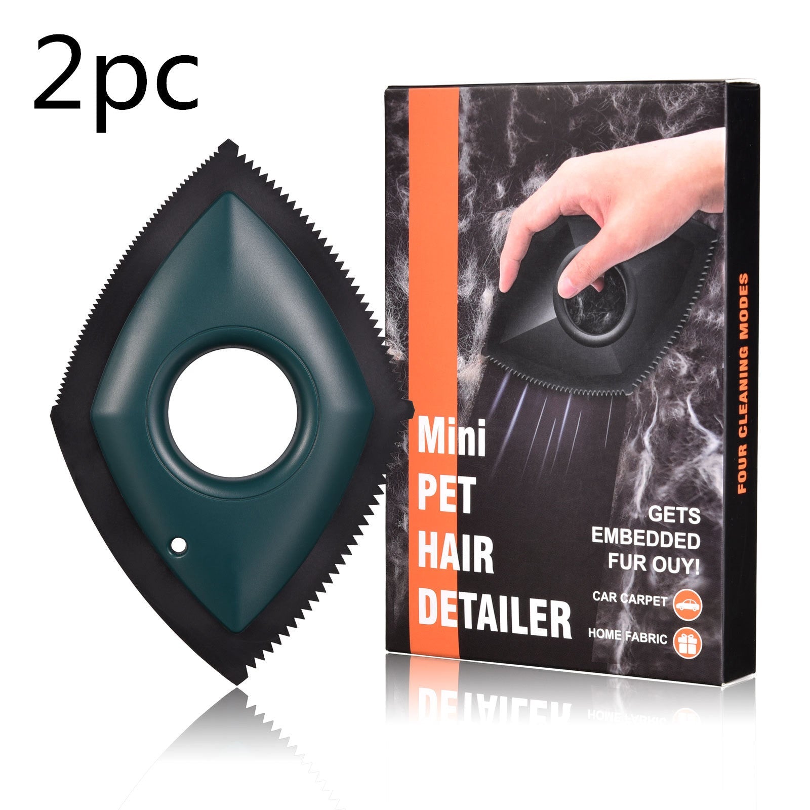 Pet Hair Remover Professional Hair Removal Tool For Cars Carpets Fur Catcher Cleaning Products Accessories 2PC Green