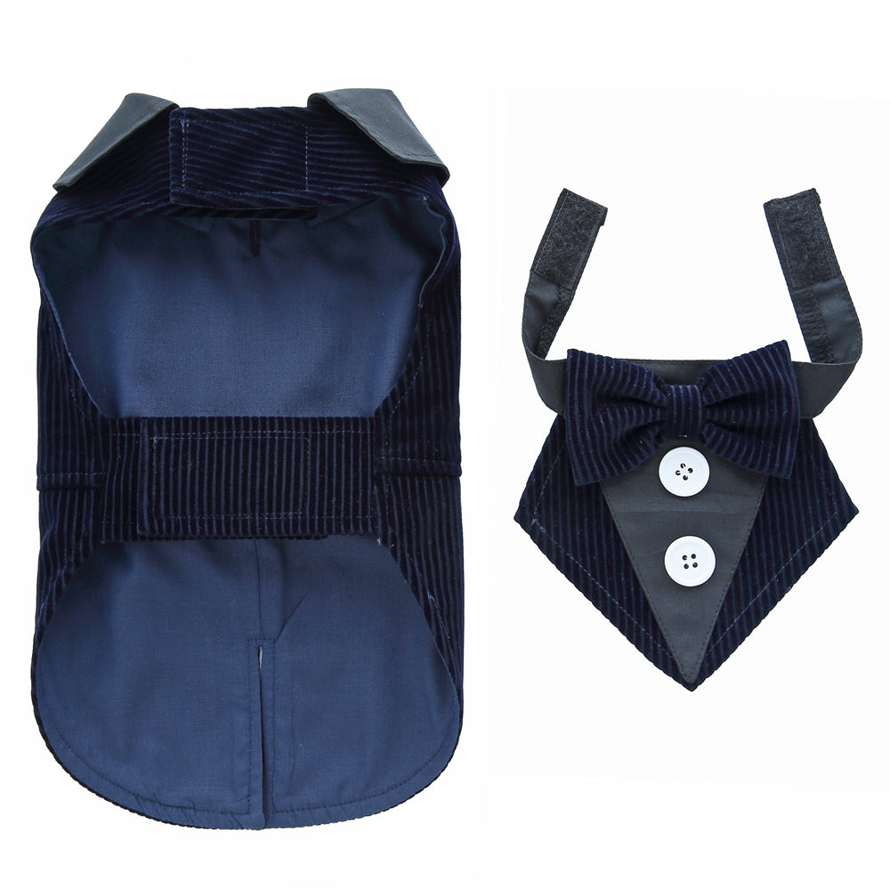 Pet Supplies Clothing Dog Dress Tuxedo Blue