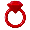 Diamond Ring Nylon Teething Ring for Puppies | Durable & USA Made Diamond Ring Nylon Teething Ring - Red