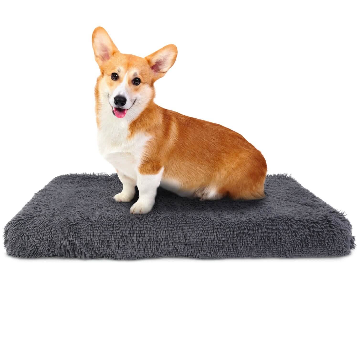 Dog Bed Soft Plush Cushion Cozy Warm Pet Crate Mat Dog Carpet L