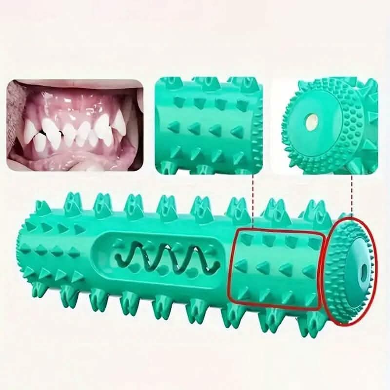Dog Toothbrush Chew Toy Stick – Dental Plaque & Tartar Cleaner | Non-Toxic Rubber | Small & Medium Dogs