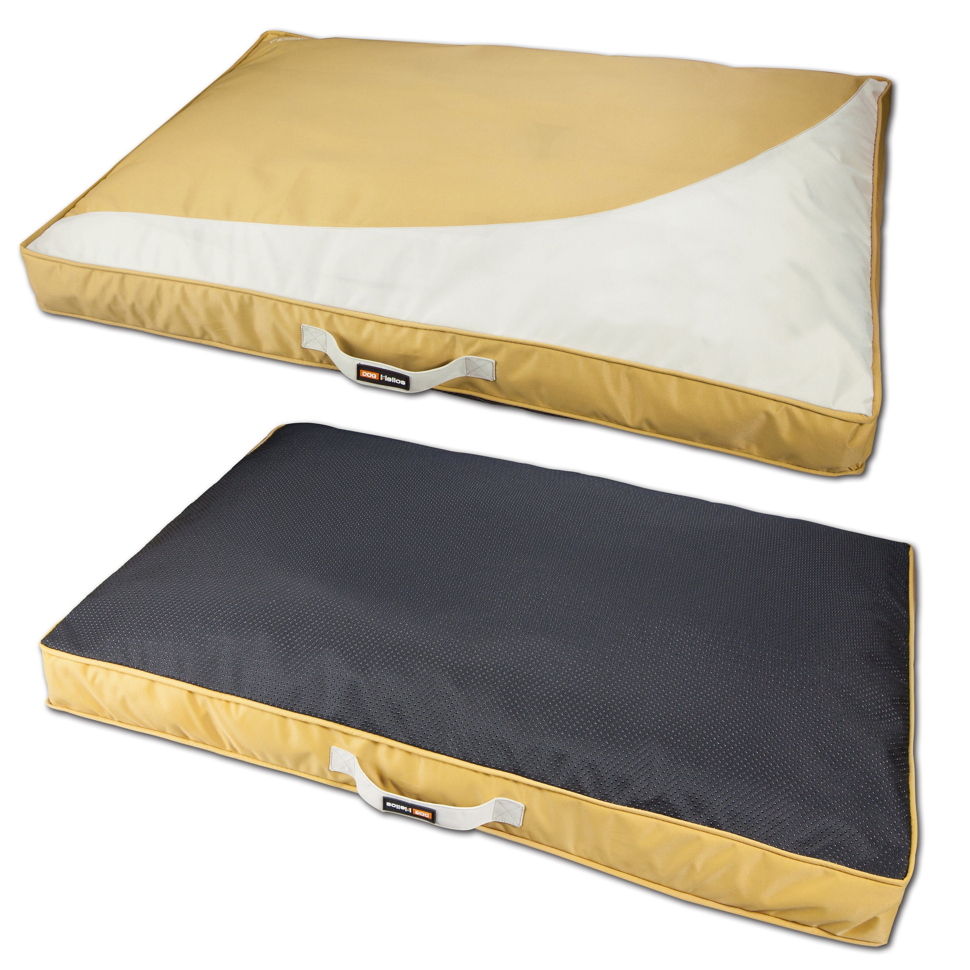 Dog Helios 'Immortal-Trek' Waterproof Rectangular Travel Dog Bed Mat Yellow