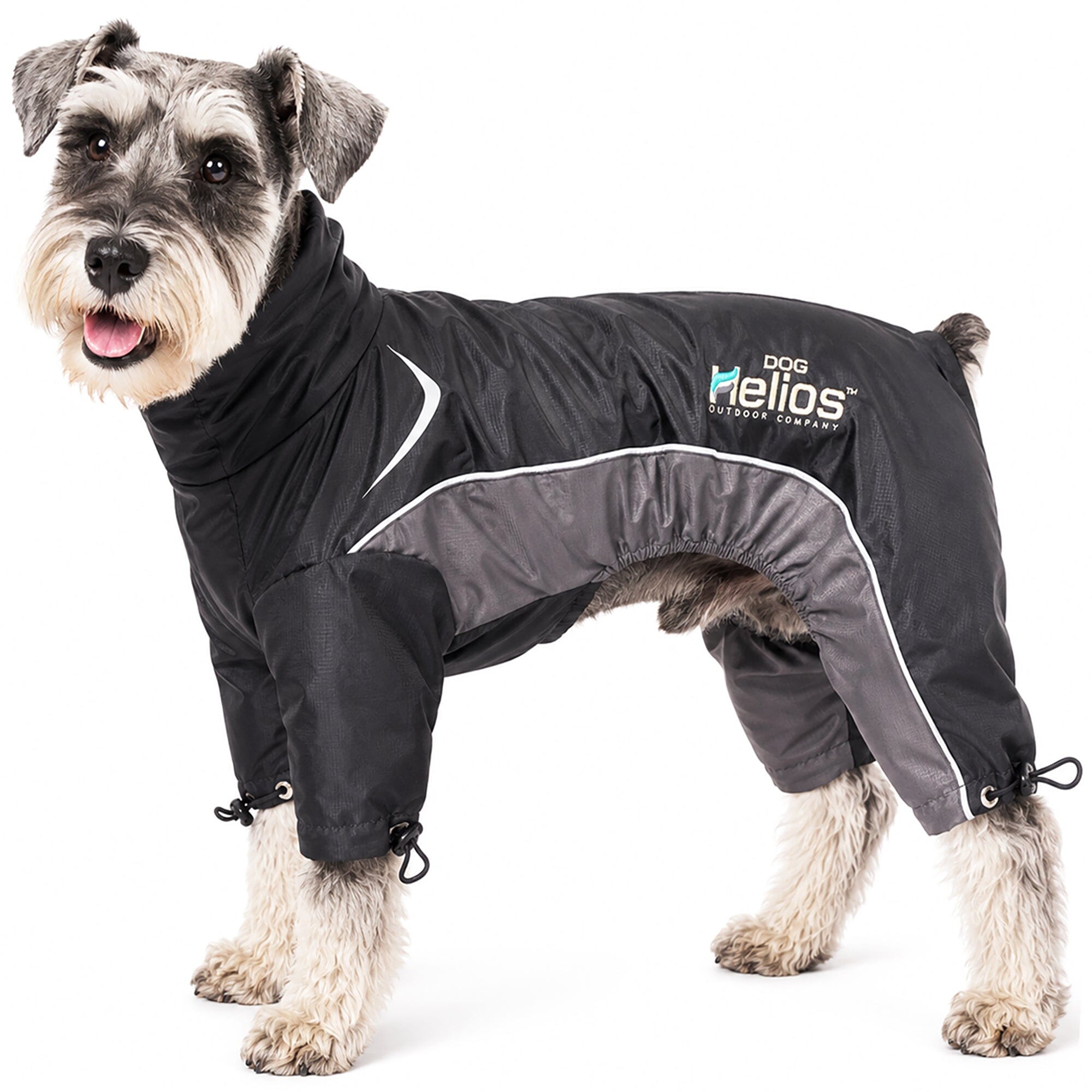 Dog Helios ® Blizzard Full-Bodied Adjustable and 3M Reflective Dog Jacket Black
