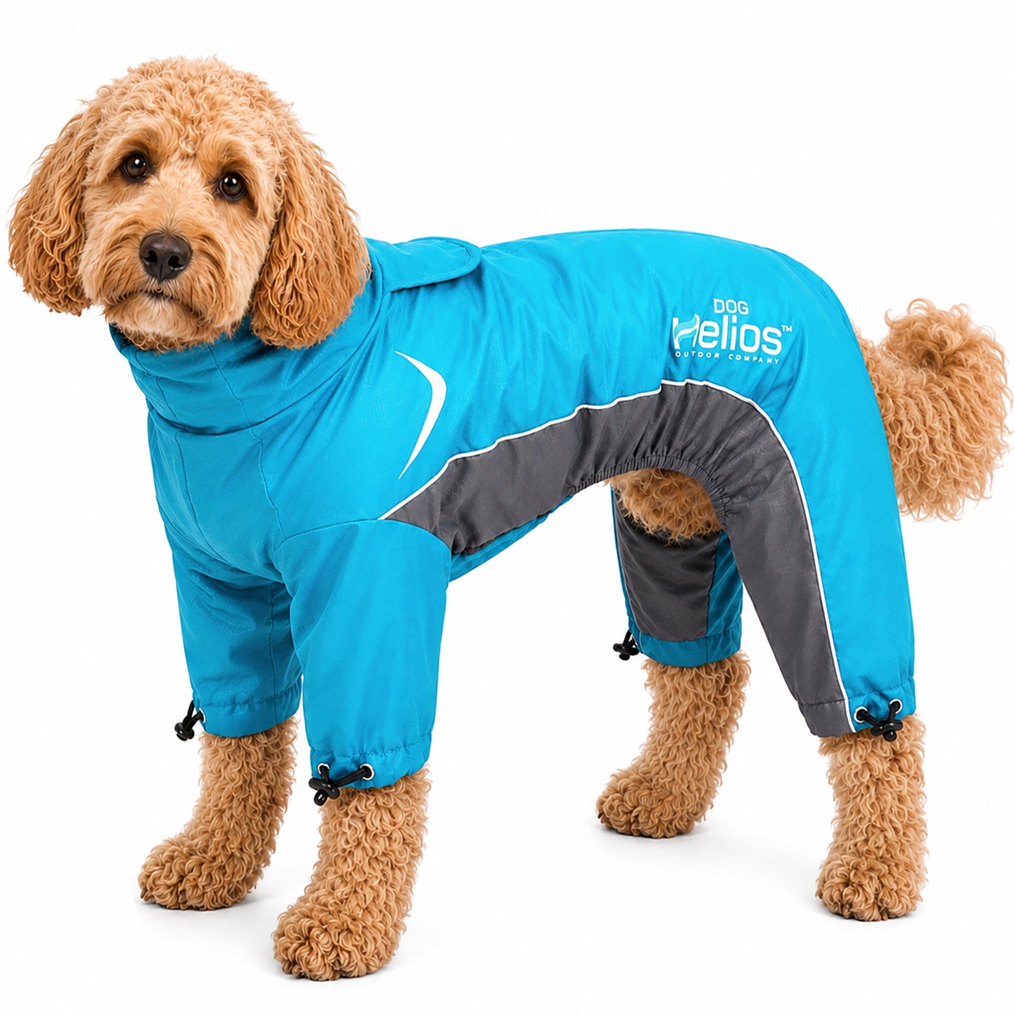 Dog Helios ® Blizzard Full-Bodied Adjustable and 3M Reflective Dog Jacket Blue