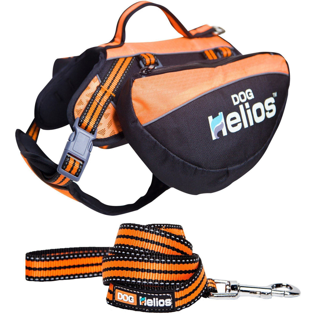 Dog Helios ® Freestyle 3-in-1 Explorer Sporty Convertible Waterproof Dog Backpack Harness Orange