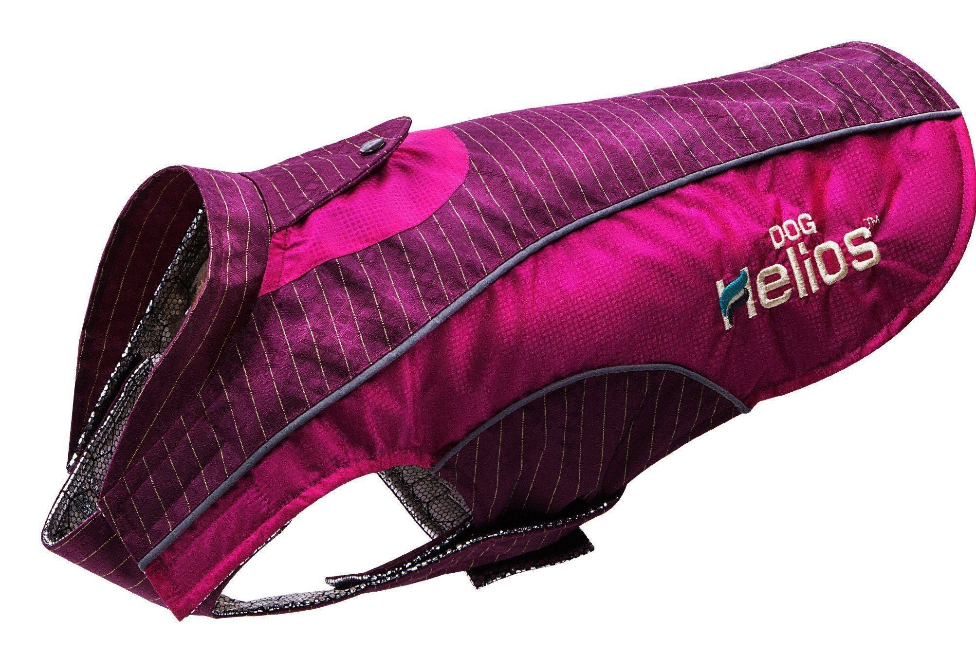 Dog Helios ® 'Reflecta-Bolt' Tri-Hook-and-Loop Waterproof Performance Dog Coat Hot Pink Purple
