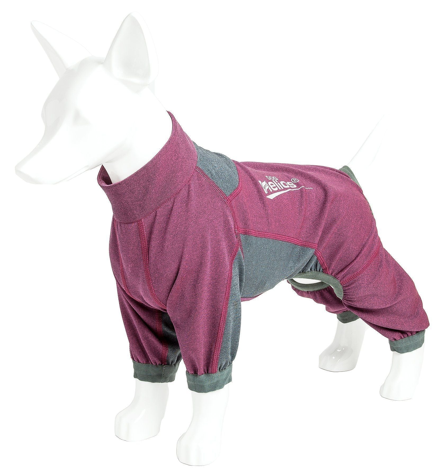 Dog Helios ® 'Rufflex' Mediumweight 4-Way-Stretch Fitness Yoga Dog Tracksuit Jacket Pink And Grey