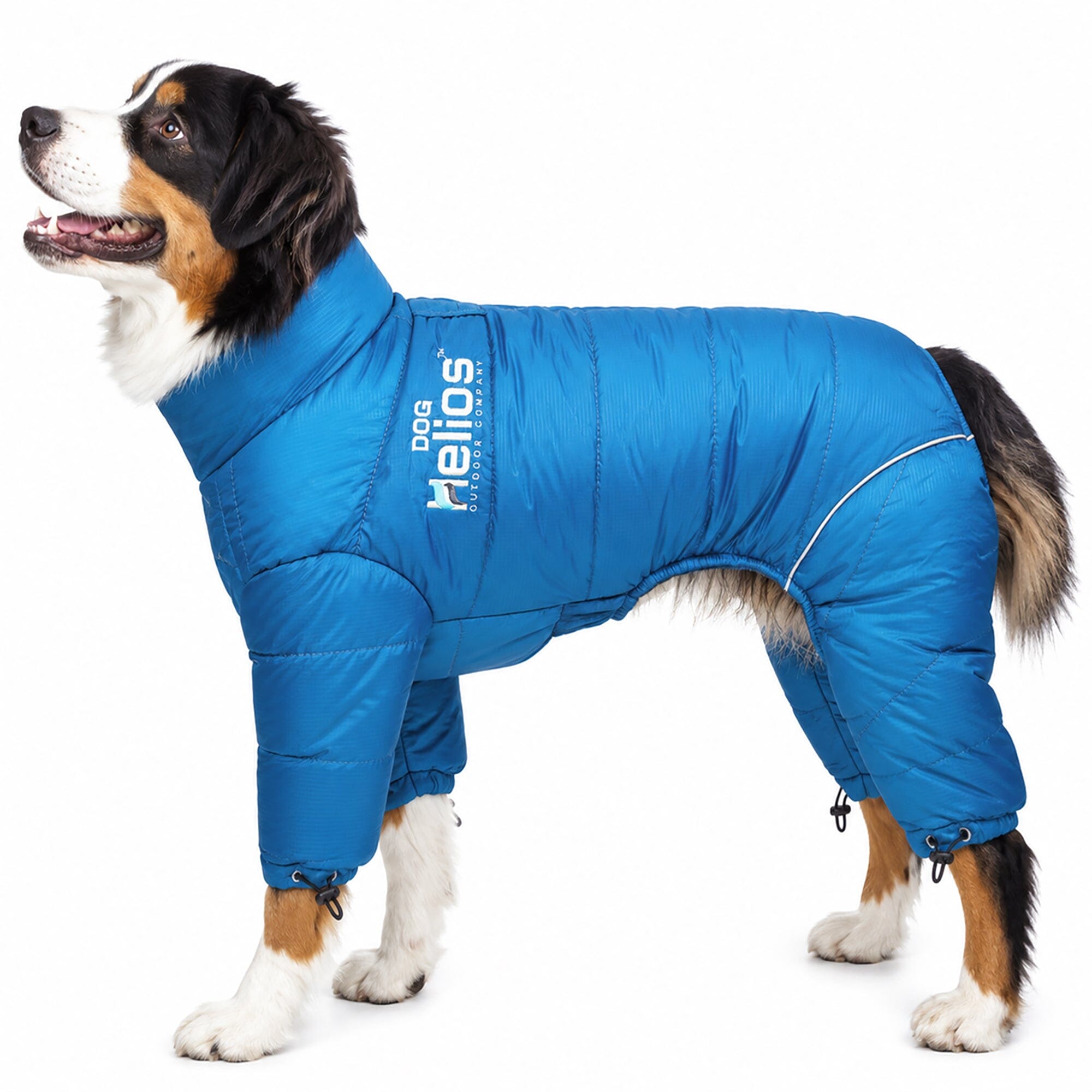 Dog Helios ® Thunder-crackle Adjustable and Reflective Full-Body Waded Winter Dog Jacket Blue Wave