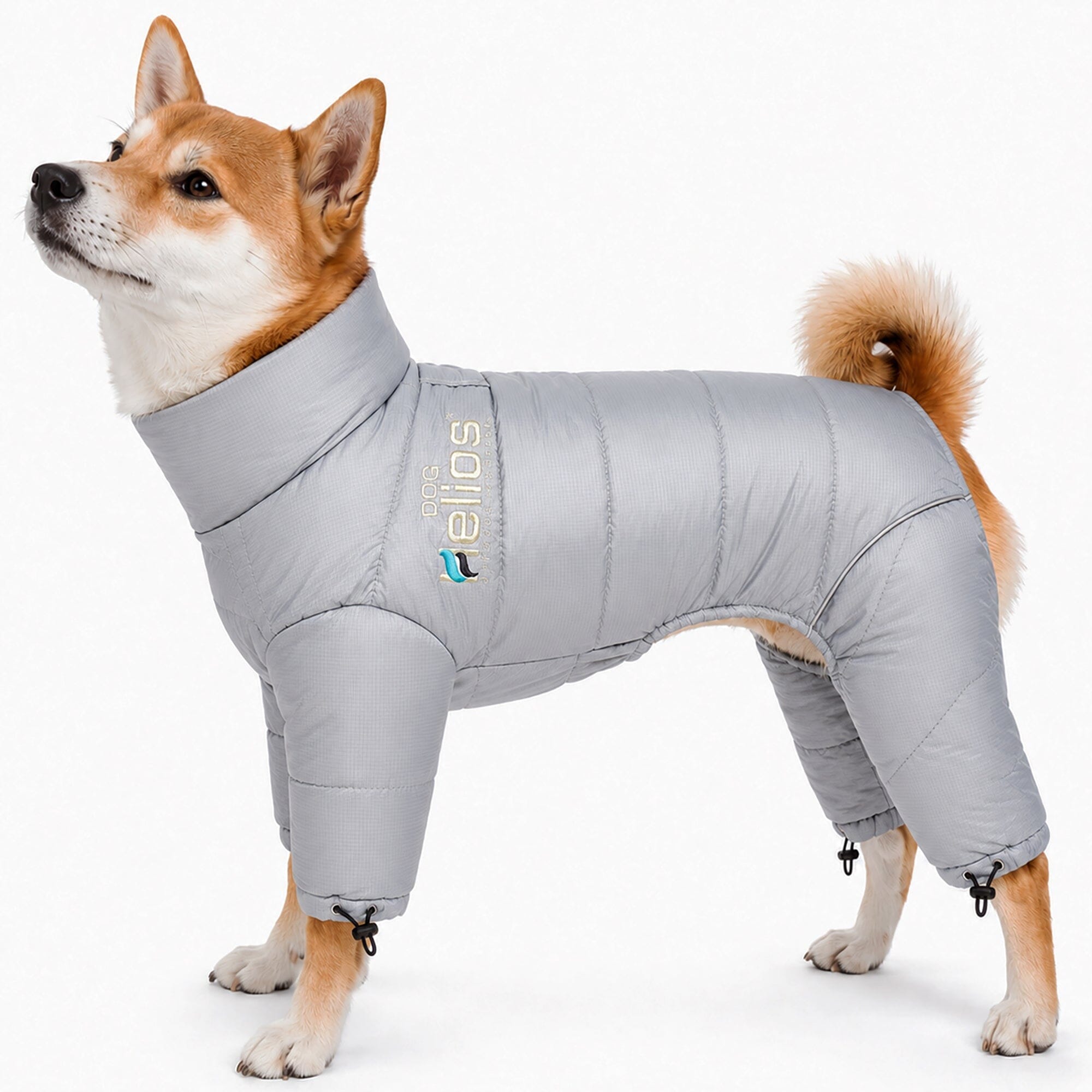 Dog Helios ® Thunder-crackle Adjustable and Reflective Full-Body Waded Winter Dog Jacket Grey