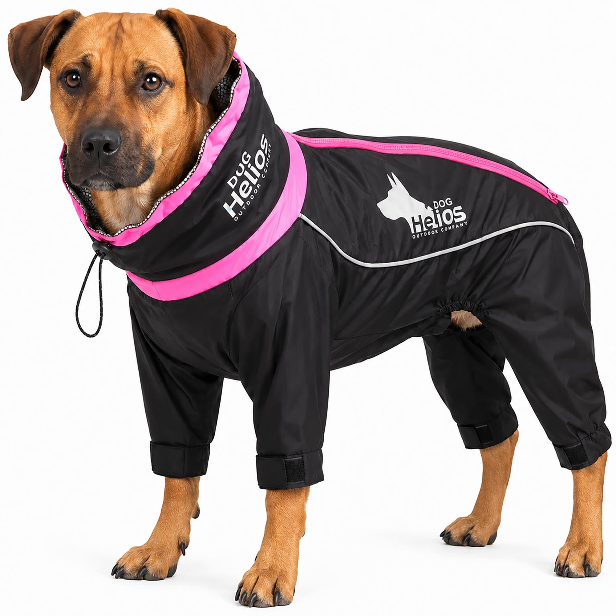 Dog Helios ® Weather-King Ultimate Windproof Full Body Winter Dog Jacket Black