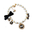 Luxurious Pearls Pet Collar Decorative Necklace for Small Cat Dog Adjustable 10-12 inches Default