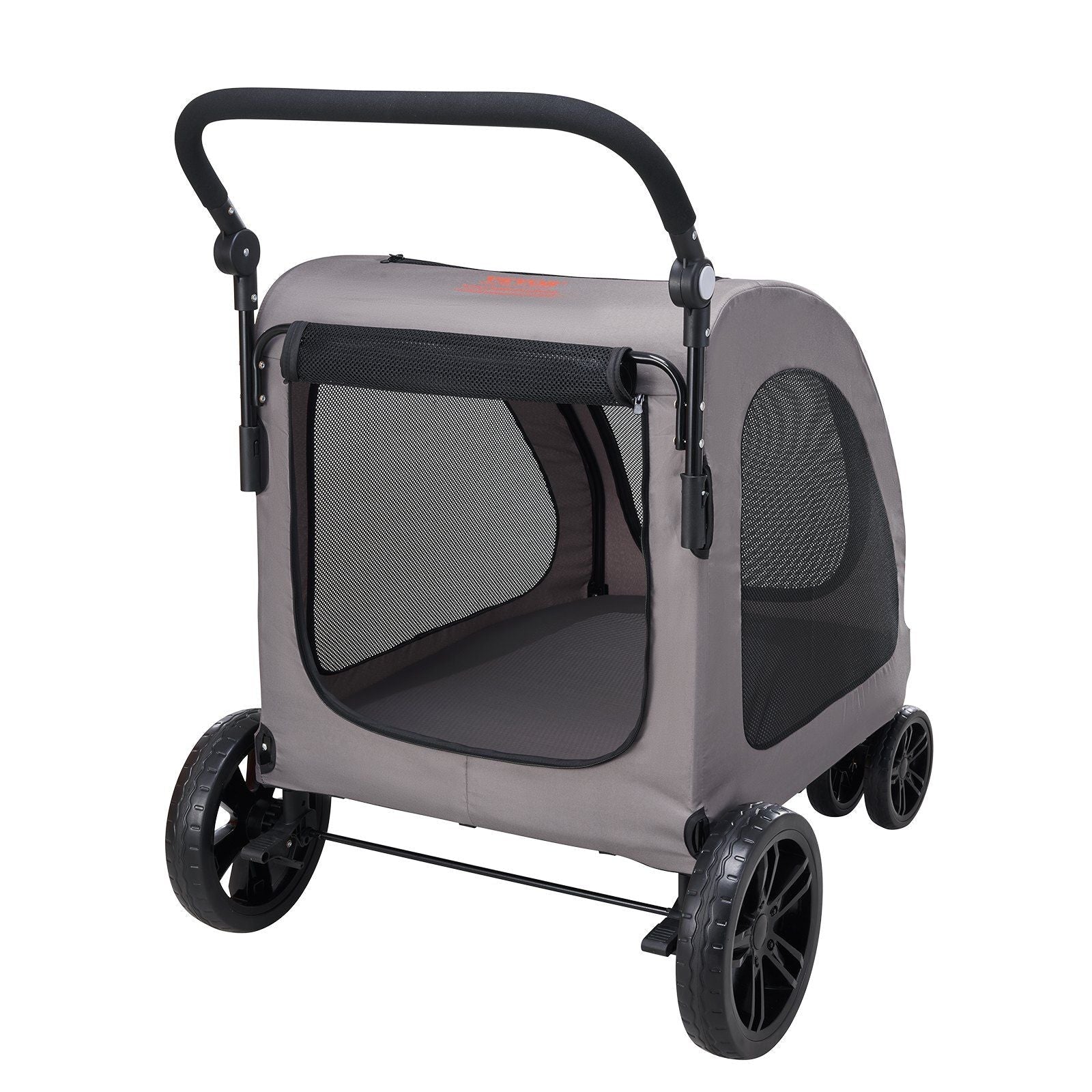 Pet Stroller - 4-Wheels Dog Stroller Carrier 160lbs Weight Capacity Portable Large-4 Wheels