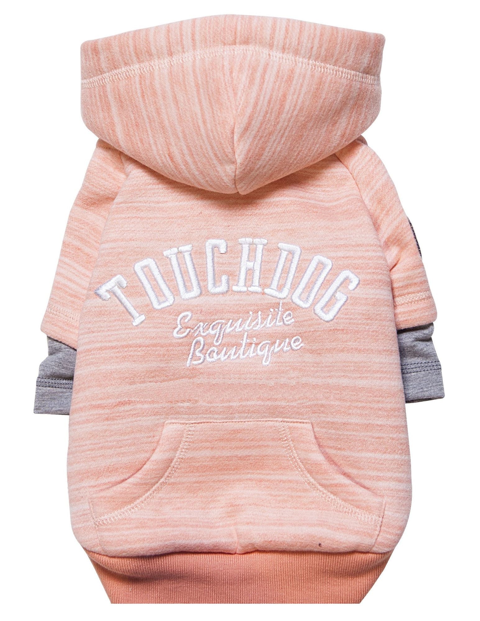 Touchdog Hampton Beach Designer Ultra Soft Sand-Blasted Cotton Pet Dog Hoodie Sweater Large Pink