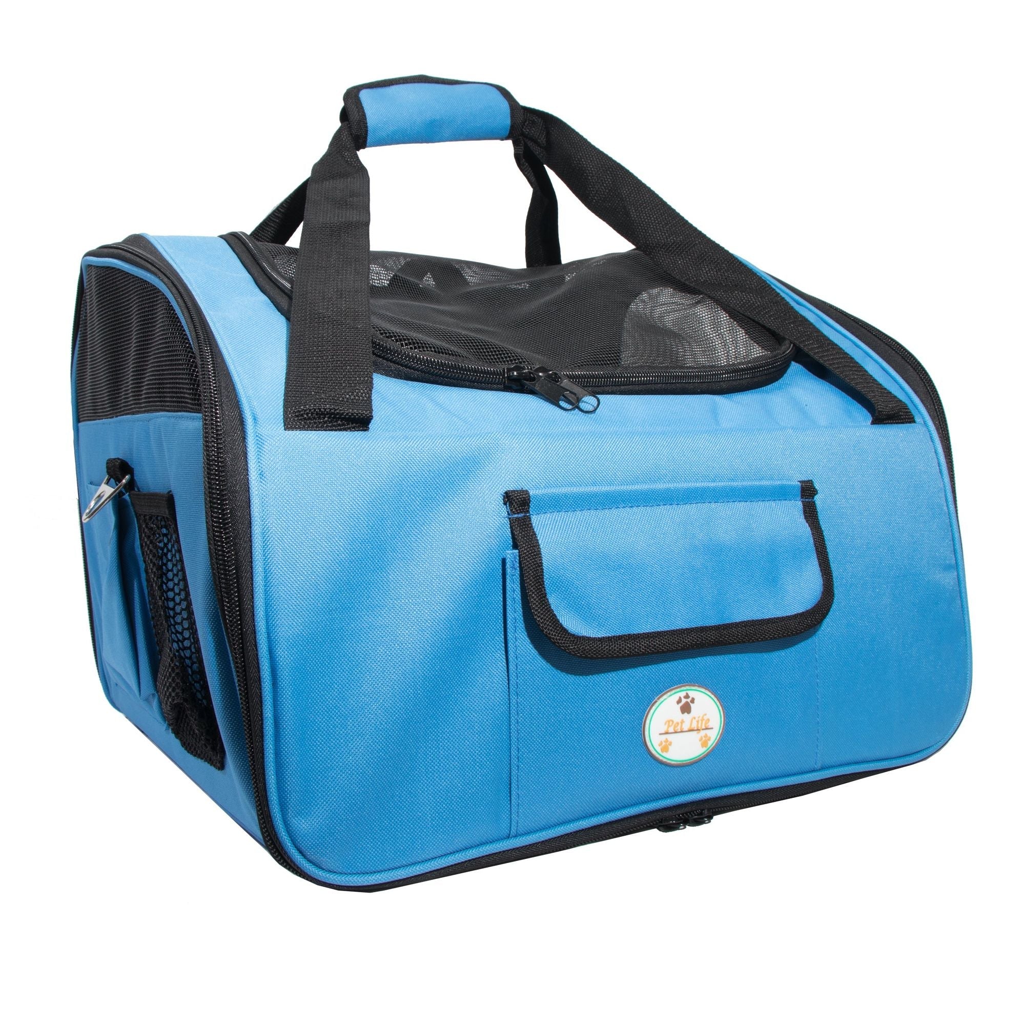 Ultra-Lock' Collapsible Safety Travel Wire Folding Pet Car Seat Carrier 2CSBL