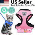 Cat Dog Pet Harness Adjustable Control Vest Dogs Reflective S M L XL Leash S Pink