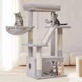 38-Inch Cat Tree for Indoor Cats | Kitten Tower with Condo, Hammock & Perch 38.5 Inches Light Gray