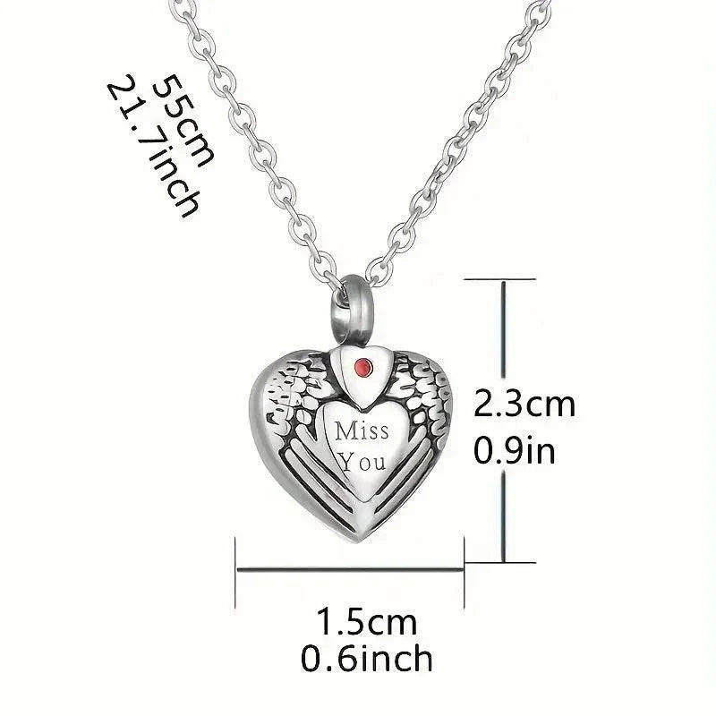 Miss You Cremation Jewelry Pendant