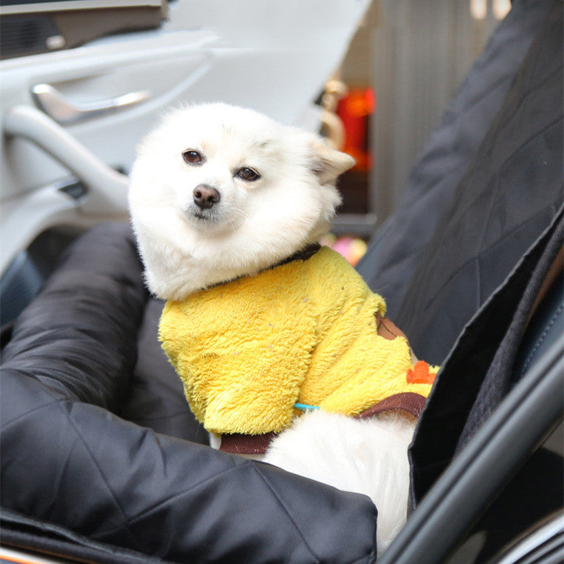 Rear Car Dog Bed — Waterproof Elevated Back Seat Pet Bed