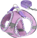 Dog Harness and Leash Set No Pull Reflective Step In Adjustable Small Dogs Cats Purple