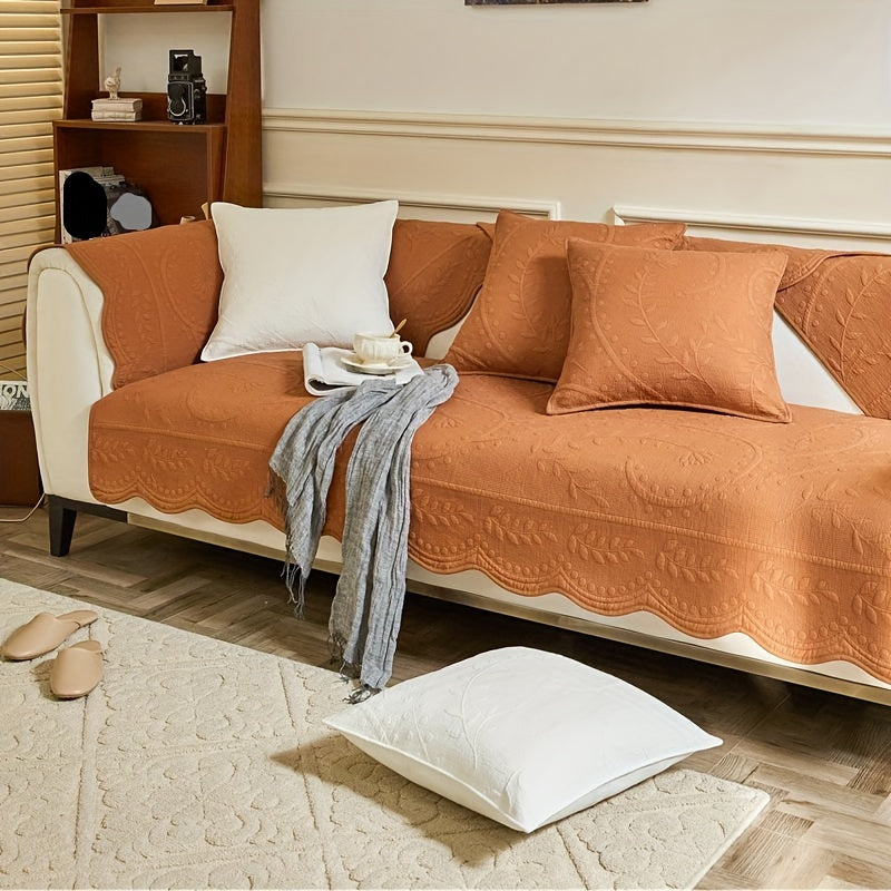 Waterproof Sofa Cover for Pets – Non-Slip Furniture Protector Tangerine 70*70