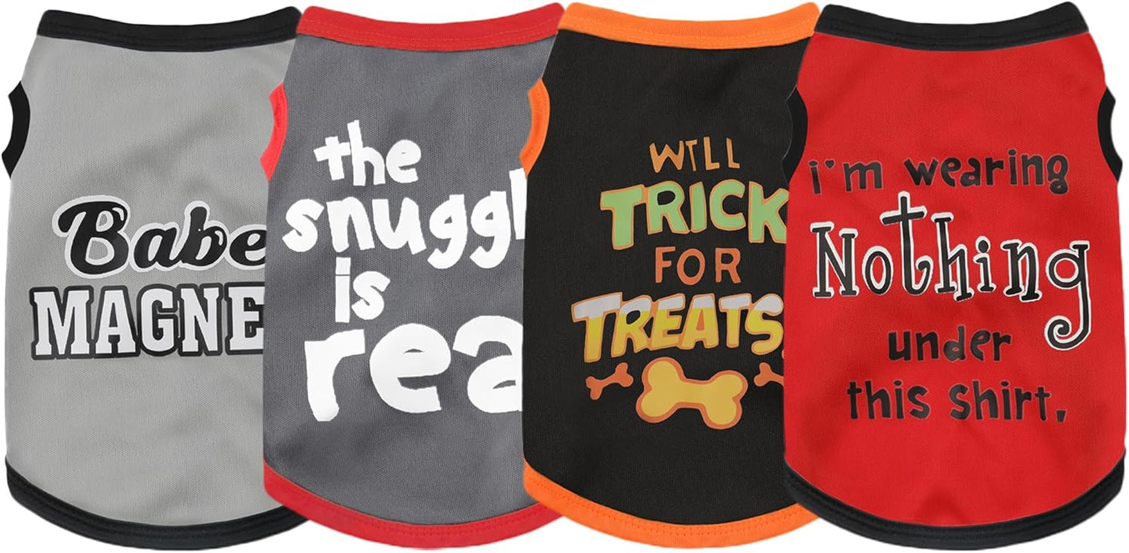Dog Shirt Set 8 Pack Breathable Puppy Clothes Summer Fall XS-3XL Classic 4Pc Set 1