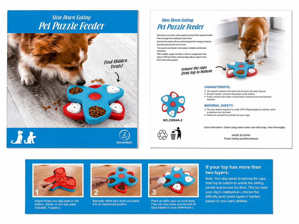 Two Layer Pet Puzzle Feeder Toy