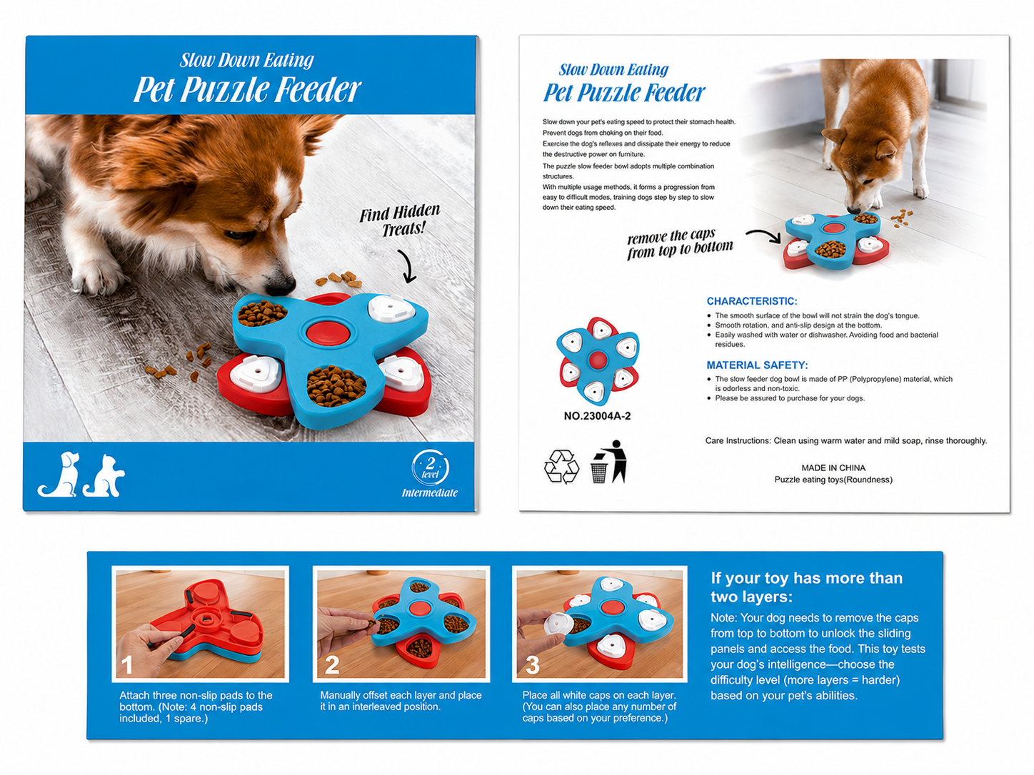 Two Layer Pet Puzzle Feeder Toy