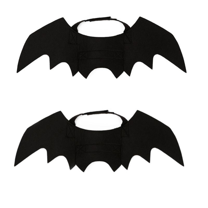 Halloween Costume Pet Bat Wing Pet Cosplay Prop Halloween Clothes Cat Dog Costume Pets Products 2PCS Black Bat style Adjustable