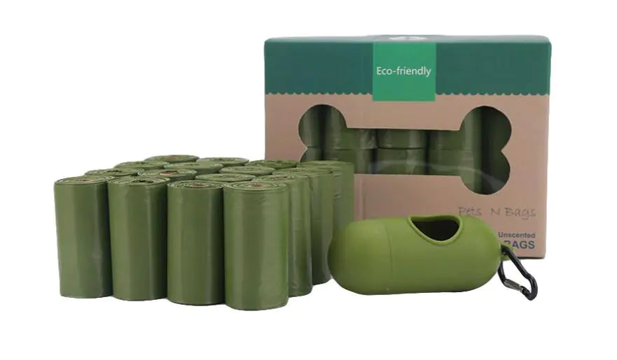 Biodegradable Eco-Friendly Pet Waste Bags Green 20 rolls
