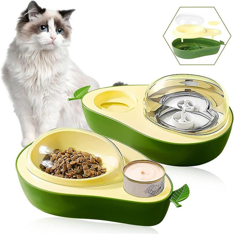Automatic Drinking Water Bottle Pet Feeder Avocado Shape Kitten Slow Food Feeding Bowl Small Pets Feeder Feeder and Water feeder