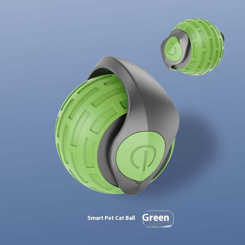 New Interactive Cat Toys Ball Auto Electric Rolling Ball Toys For Cat Kitty Pets Smart Automatic Teaser USB Rechargeable Cat Toy Pet Products Emerald Green