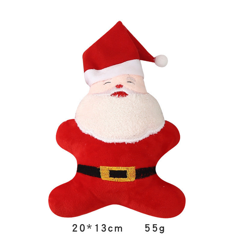 Christmas Dog Plush Sounding Puppy Pets Toy Santa Claus Decorations Pet Products Santa Claus