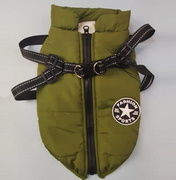 Simple And Creative Autumn And Winter Clothes For Pets Green