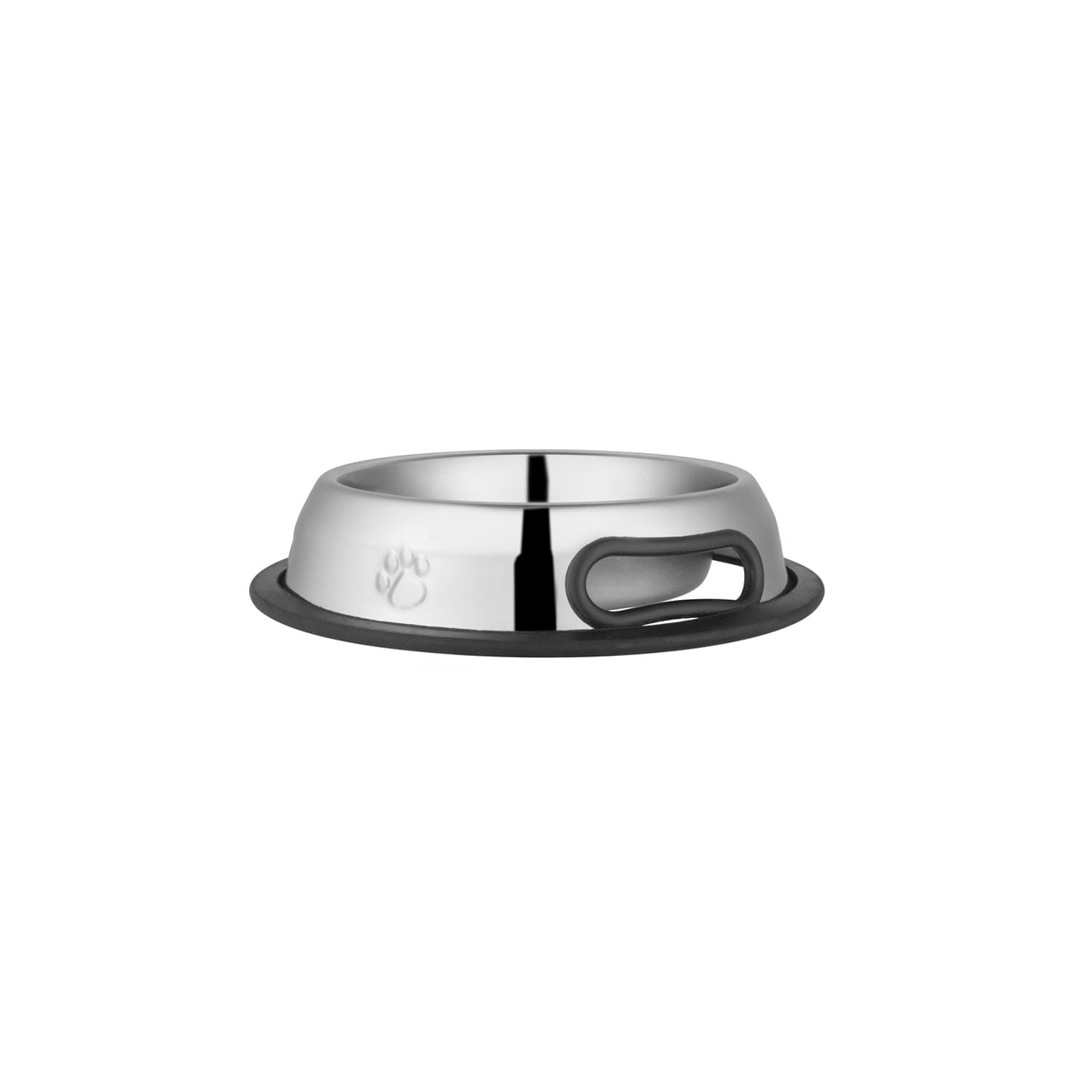 Jeffers Pet Embossed No-Tip Anti-Skid Stainless Steel Pet Bowls for Dogs, Cats, Puppies, Kittens – Rubber Base, Food & Water Feeding Dish 16 oz (1 Pint) 1 ct