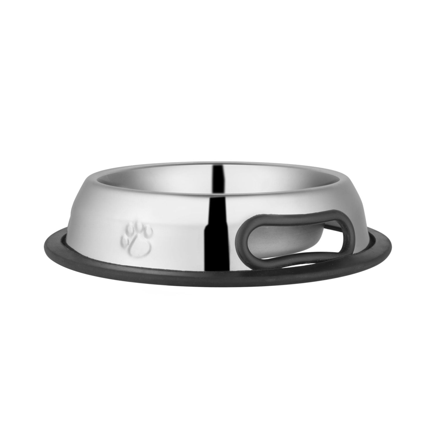 Jeffers Pet Embossed No-Tip Anti-Skid Stainless Steel Pet Bowls for Dogs, Cats, Puppies, Kittens – Rubber Base, Food & Water Feeding Dish 64 oz (2 Quarts) 1 ct