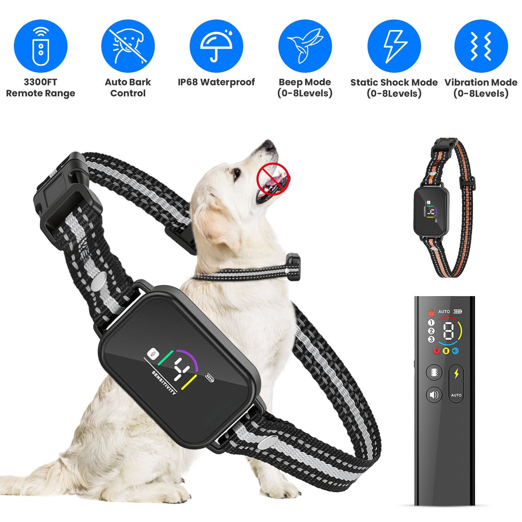 Dog Training Collar with Remote and Bark Control for Small Dogs